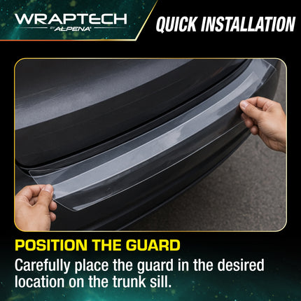 Automotive PPF (Paint Protection Film) Trunk Sill Guard, Gloss 4 in x 36 in