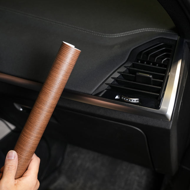 Automotive Interior Wrap, Wood Grain Pattern, 12 in × 36 in