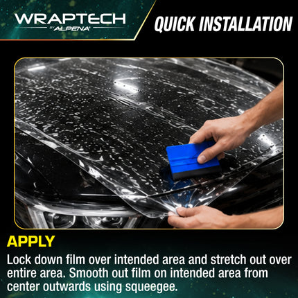 Automotive PPF (Paint Protection Film) Hood Guard, Gloss 15 in x 60 in