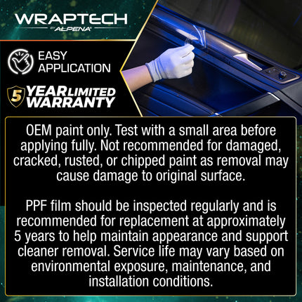 Automotive PPF (Paint Protection Film) Hood Guard, Gloss 15 in x 60 in