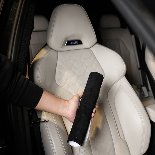 Automotive Interior Wrap, Suede Texture Black 12 in × 36 in