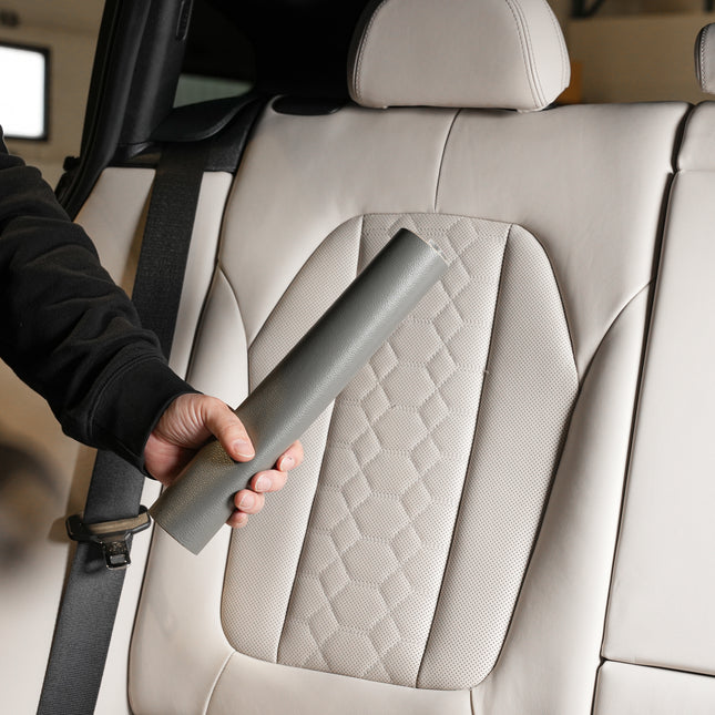 Automotive Interior Wrap, Leather Texture Gray 12 in × 36 in
