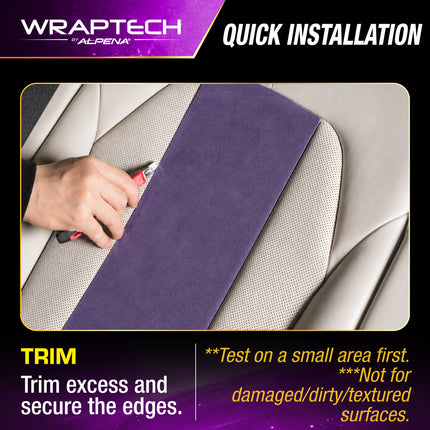 Automotive Interior Wrap, Suede Texture Purple 12 in × 36 in