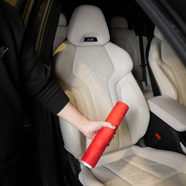 Automotive Interior Wrap, Suede Texture Red 12 in × 36 in