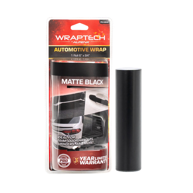 Automotive Exterior & Interior Wrap, Matte Black 6 in × 84 in