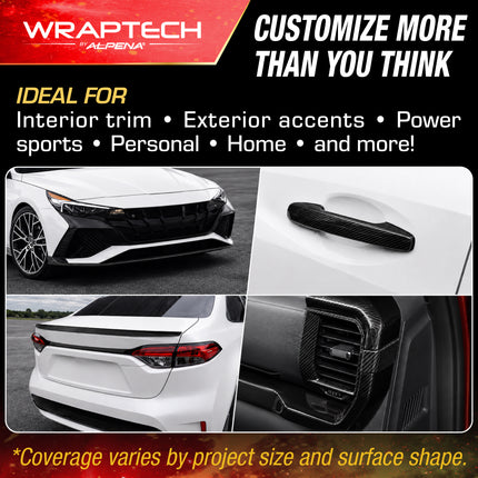 Automotive Exterior & Interior Wrap, Gloss Black Carbon 6 in × 84 in