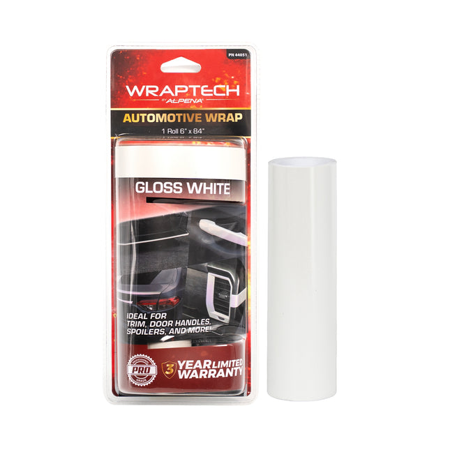 Automotive Exterior & Interior Wrap, Gloss White  6 in × 84 in