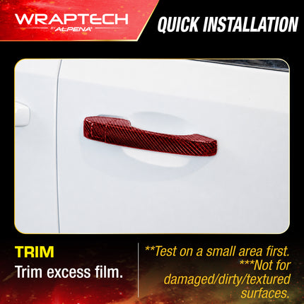 Automotive Exterior & Interior Wrap, Gloss Red Carbon 6 in × 84 in