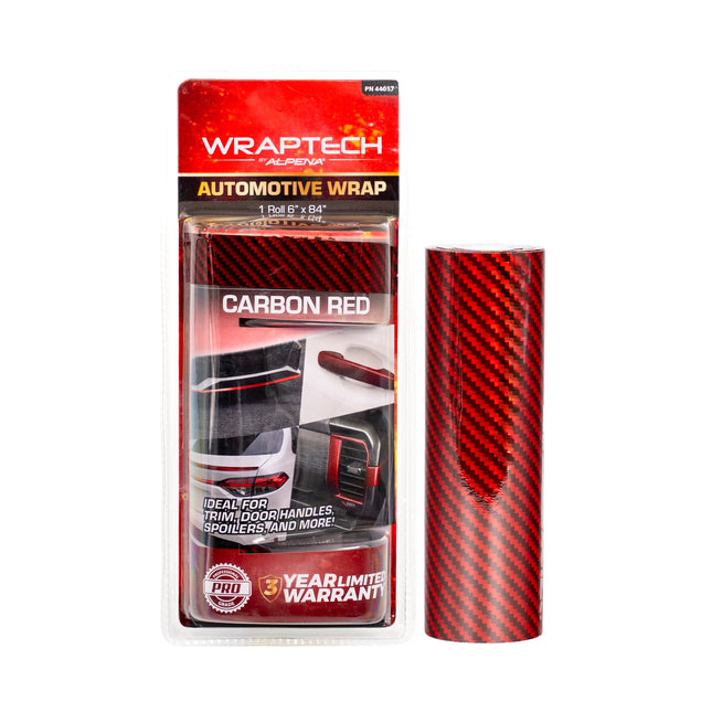 Automotive Exterior & Interior Wrap, Gloss Red Carbon 6 in × 84 in