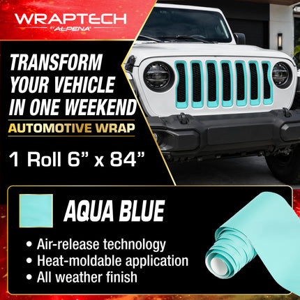 Automotive Exterior & Interior Wrap, Aqua Blue  6 in × 84 in