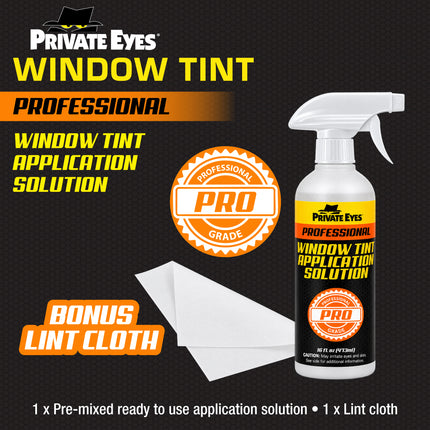 Private Eyes Window Tint Application Solution - 16 oz Install Spray