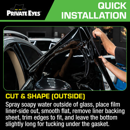 Private Eyes Advanced Carbon 5% VLT Full Car Window Tint Kit - 24 in x 264 in