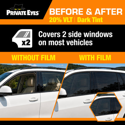 Private Eyes Professional Carbon 20% VLT Window Tint Film - 24 in x 84 in