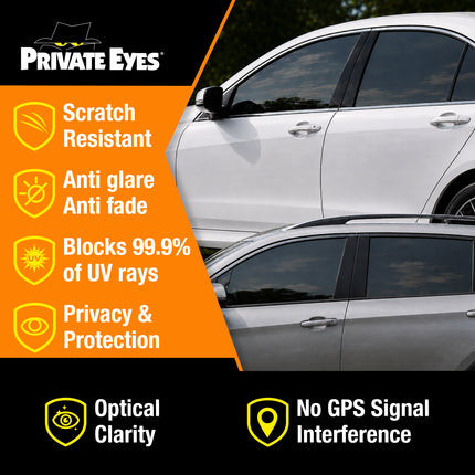 Private Eyes Professional Carbon 20% VLT Window Tint Film - 24 in x 84 in