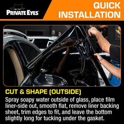Private Eyes Professional Carbon 5% VLT Full Car Window Tint Kit - 30 in x 288 in
