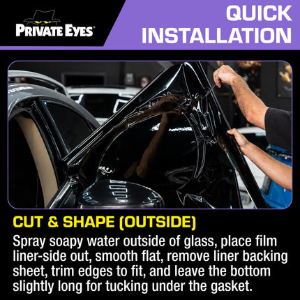 Private Eyes Advanced Carbon 15% VLT Static Cling Tint - 24 in x 78 in