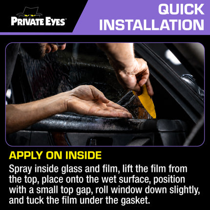 Private Eyes Advanced Carbon 15% VLT Static Cling Tint - 24 in x 78 in