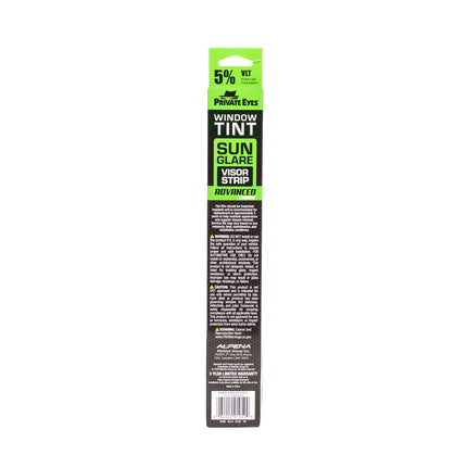 Private Eyes Advanced Carbon 5% VLT Windshield Strip Tint - 10 in x 6.5 ft