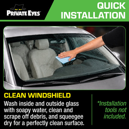 Private Eyes Advanced Carbon 5% VLT Windshield Strip Tint - 10 in x 6.5 ft