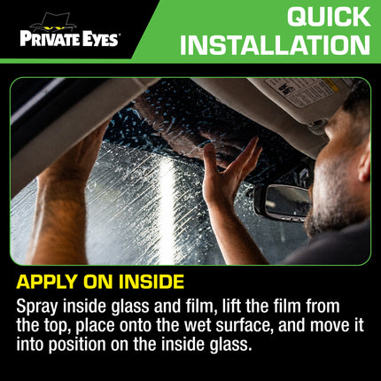 Private Eyes Advanced Carbon 5% VLT Windshield Strip Tint - 10 in x 6.5 ft