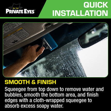 Private Eyes Advanced Carbon 5% VLT Windshield Strip Tint - 10 in x 6.5 ft