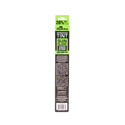 Private Eyes Advanced Carbon 20% VLT Windshield Strip Tint - 10 in x 6.5 ft